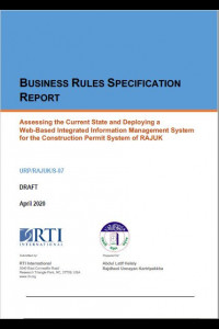 Cover Image of the D-03_Final Draft Business Rules Specification Report (BRSR)